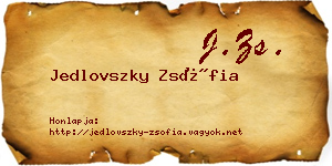 Jedlovszky Zsófia névjegykártya