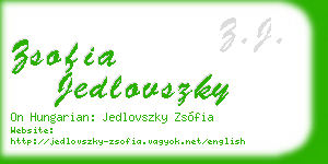 zsofia jedlovszky business card