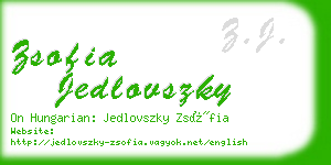 zsofia jedlovszky business card